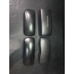 Lot Of 4 Hard Glasses‎ Cases Clamshell Sunglasses Designer Versace Coach Ray Ban